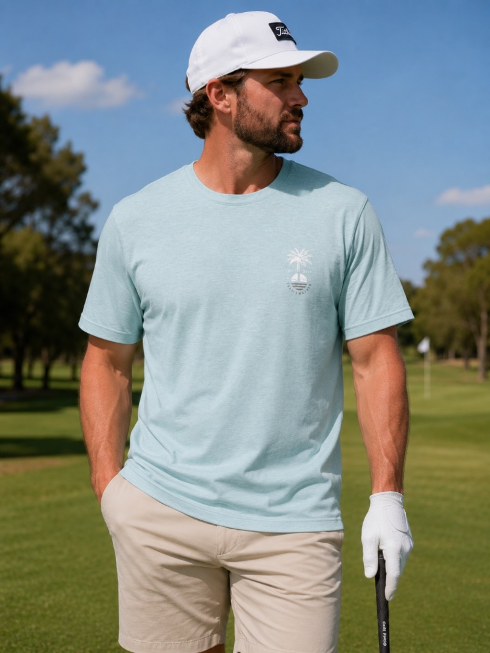 Travis Mathew Tri-Blend Green Ontario Graphic T-Shirt Men’s M Golf Casual